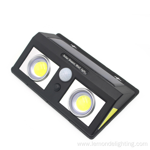 Solar Outdoor 3 Sides Motion Sensor Wall Light